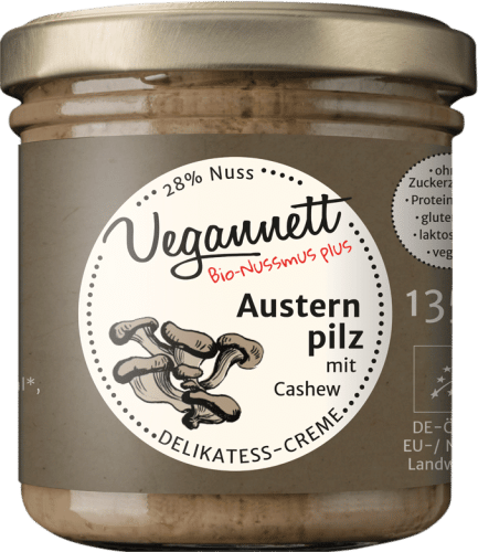 Bio Austernpilz Aufstrich mit Cashew von Vegannett