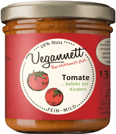 Bio Tomaten Aufstrich mit Cashew- und Erdnussmus von Vegannett