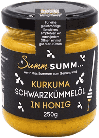 Kurkuma Schwarzkümmelöl in Honig von Summ SUMM Honighandel