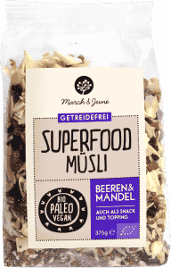 Bio Superfood Müsli glutenfrei Beeren & Mandel