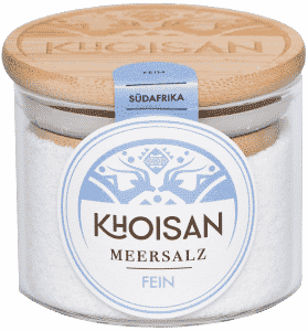 Meersalz (fein) im Glas von Khoisan
