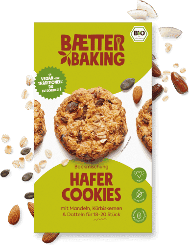 Bio Backmischung Hafer Cookies glutenfrei