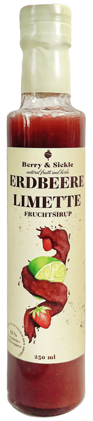 Fruchtsirup Erdbeere-Limette - 250ml