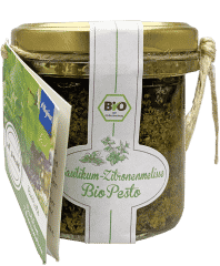 Basilikum-Zitronenmelisse Bio-Pesto