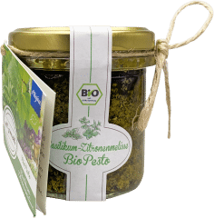 Basilikum-Zitronenmelisse Bio-Pesto