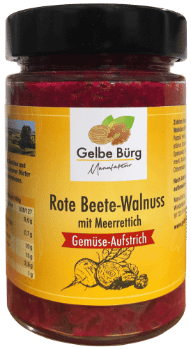 Rote Beete-Walnuss mit Meerrettich