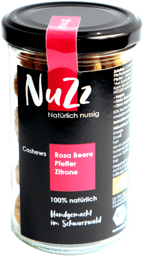 Bio Cashews Rosa Beere - Schwarzer Pfeffer - Zitrone