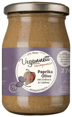 Bio Paprika Oliven Aufstrich mit Cashew- und Erdnussmus - 270g