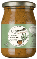 Bio Tomate-Bärlauch Aufstrich mit Cashew- und Erdnussmus - 270g