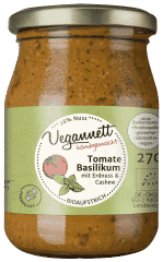 Bio Tomate-Basilikum Aufstrich mit Cashew- und Erdnussmus - 270g