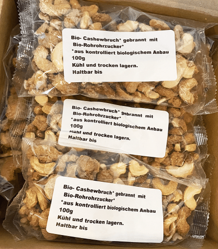Gebrannter Bio-Cashewbruch - 1kg Vorteilspackung (10x 100g)