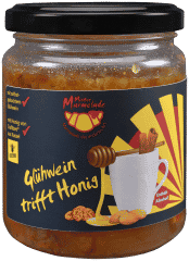 Glühwein trifft Honig mit Rosinen und Mandeln