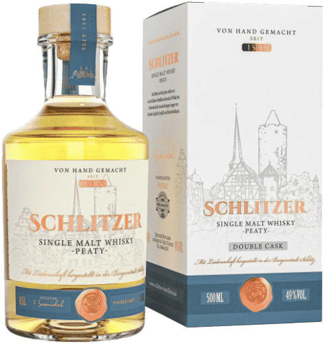 Schlitzer Single Malt Whisky -peaty- in Box