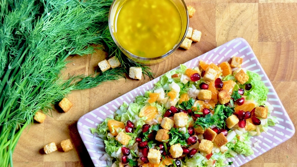 Chinakohl Salat mit Honig Vinaigrette