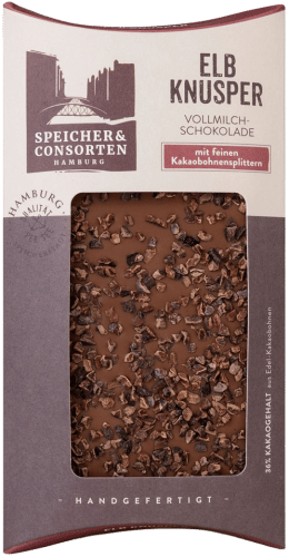 Elb Knusper - Vollmilchschokolade mit Kakaosplittern