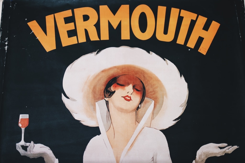 Klassische Vermouth Werbung
